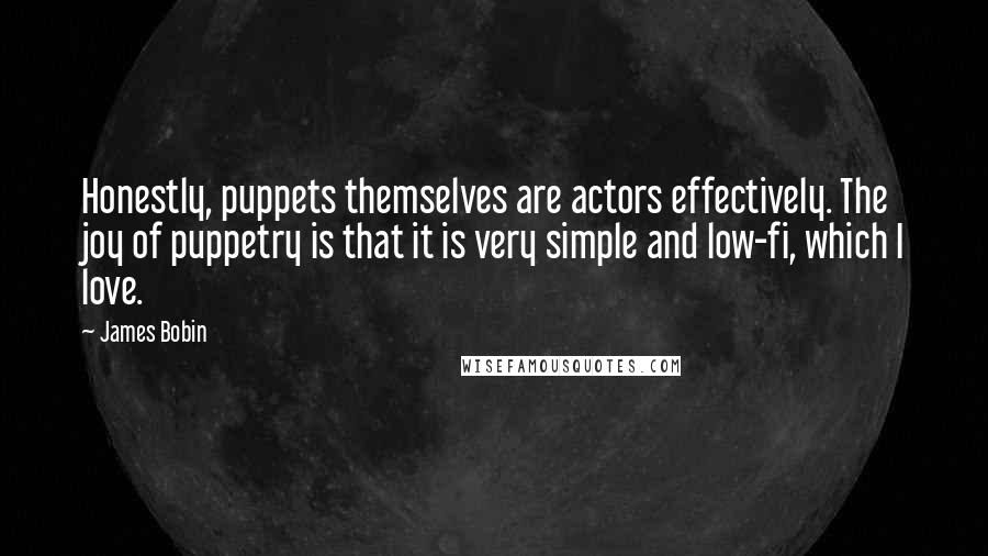 James Bobin Quotes: Honestly, puppets themselves are actors effectively. The joy of puppetry is that it is very simple and low-fi, which I love.