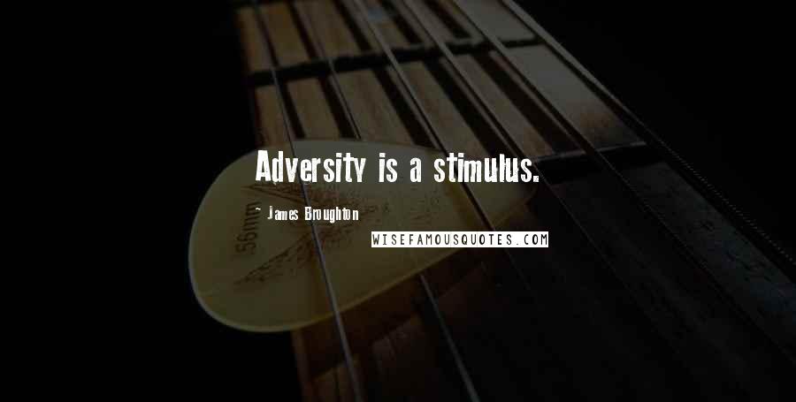 James Broughton Quotes: Adversity is a stimulus.