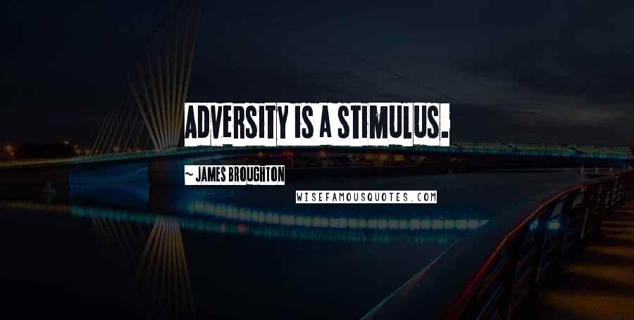 James Broughton Quotes: Adversity is a stimulus.