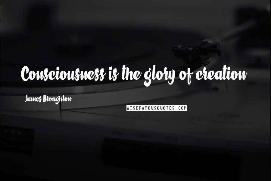 James Broughton Quotes: Consciousness is the glory of creation.