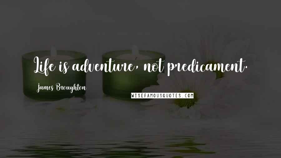 James Broughton Quotes: Life is adventure, not predicament.