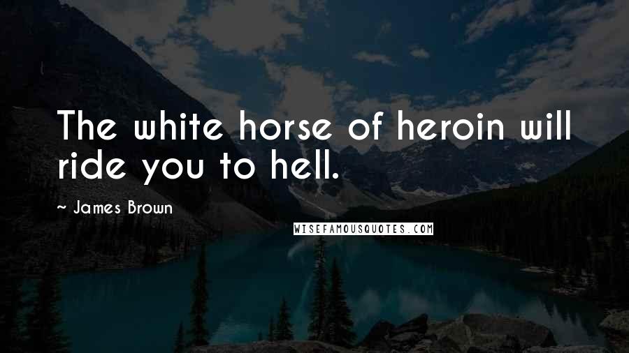 James Brown Quotes: The white horse of heroin will ride you to hell.