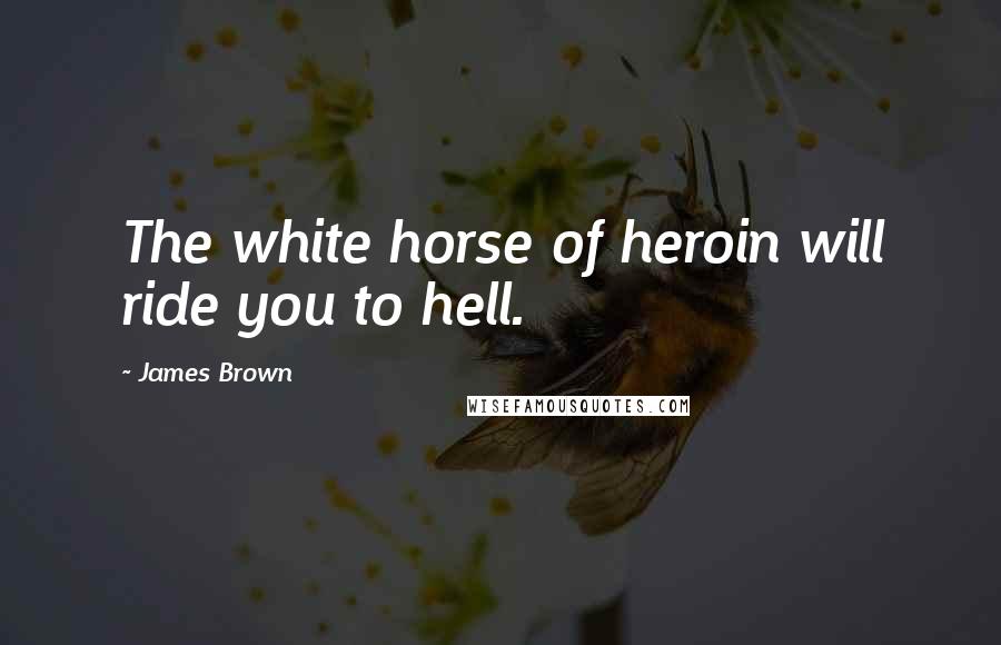 James Brown Quotes: The white horse of heroin will ride you to hell.