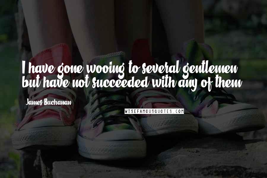 James Buchanan Quotes: I have gone wooing to several gentlemen, but have not succeeded with any of them.