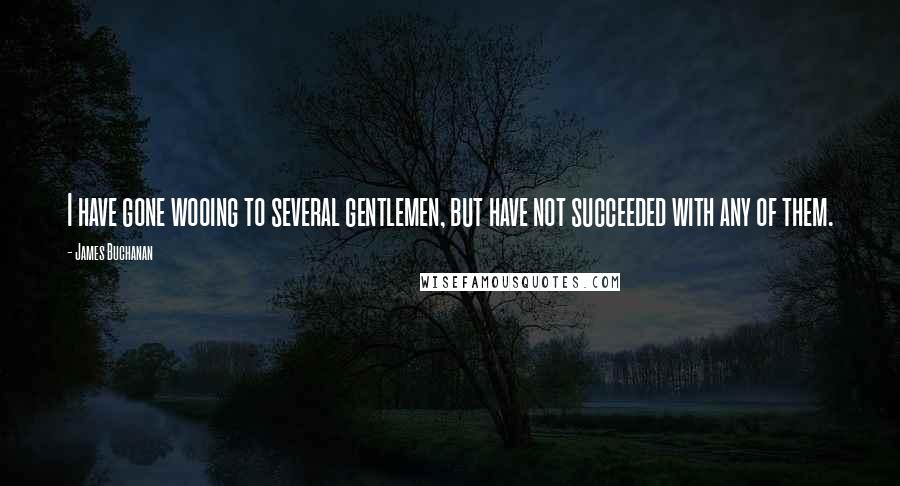 James Buchanan Quotes: I have gone wooing to several gentlemen, but have not succeeded with any of them.
