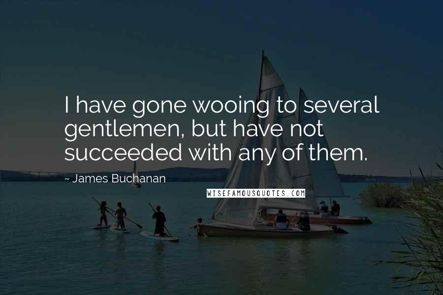 James Buchanan Quotes: I have gone wooing to several gentlemen, but have not succeeded with any of them.