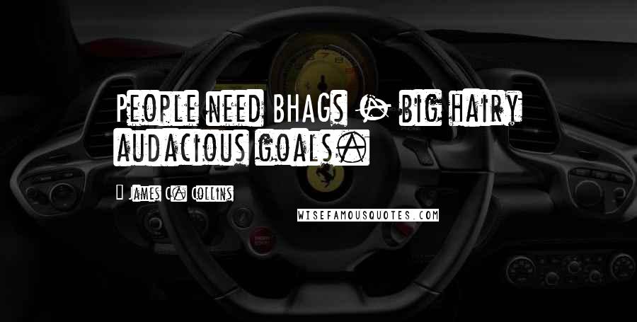 James C. Collins Quotes: People need BHAGs - big hairy audacious goals.