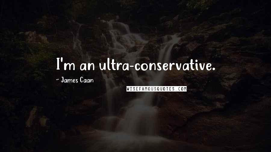 James Caan Quotes: I'm an ultra-conservative.