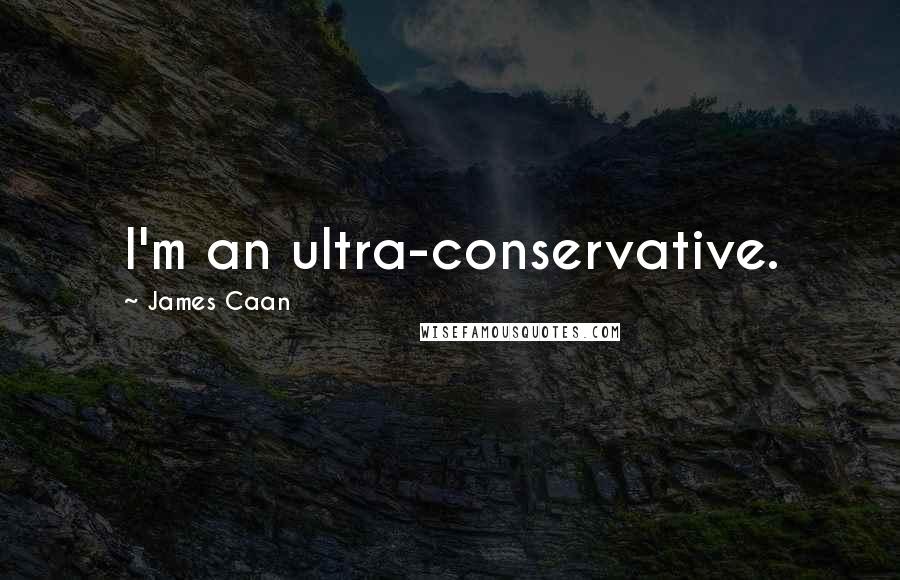 James Caan Quotes: I'm an ultra-conservative.