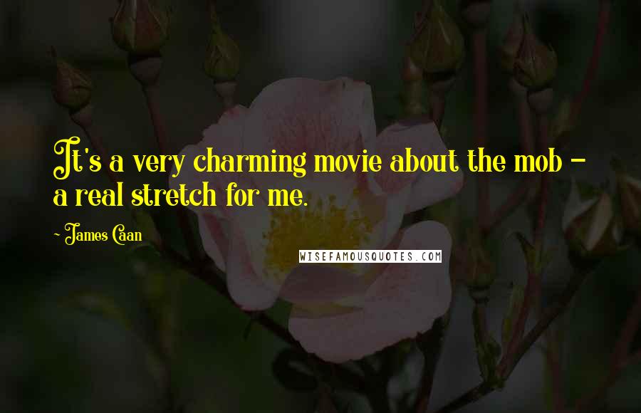 James Caan Quotes: It's a very charming movie about the mob - a real stretch for me.