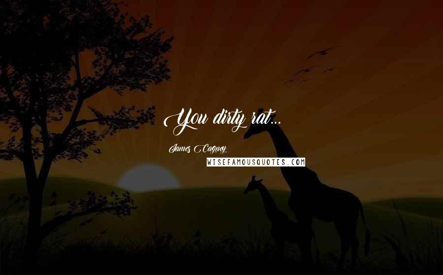 James Cagney Quotes: You dirty rat...