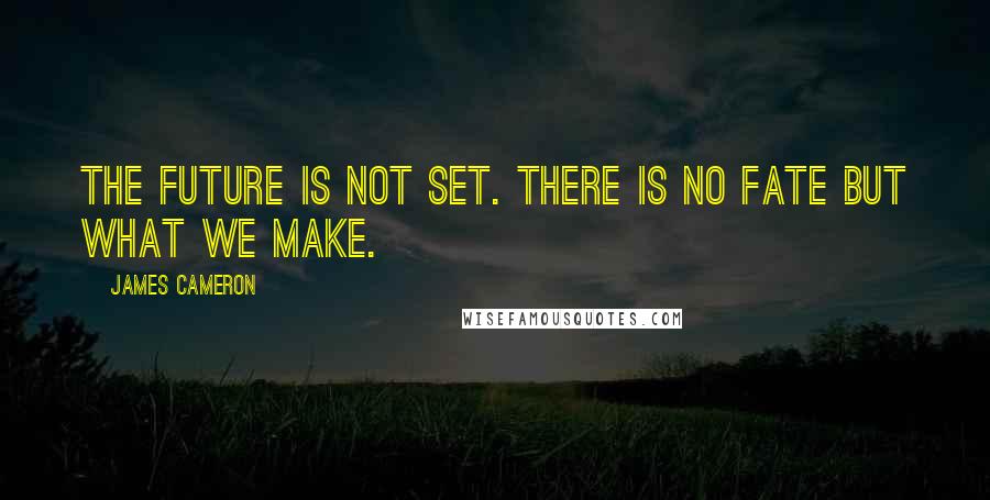 James Cameron Quotes: The future is not set. There is no fate but what we make.