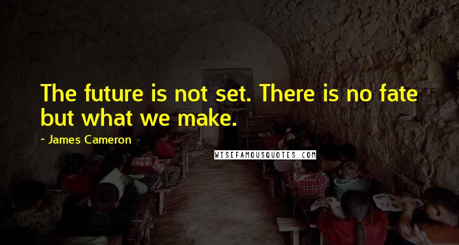 James Cameron Quotes: The future is not set. There is no fate but what we make.