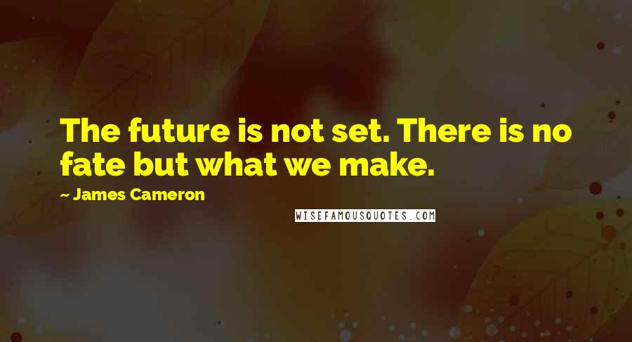 James Cameron Quotes: The future is not set. There is no fate but what we make.