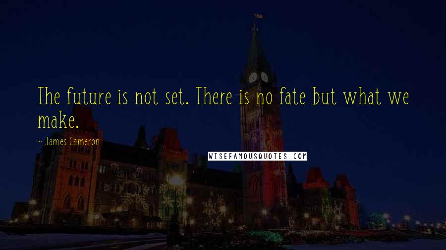 James Cameron Quotes: The future is not set. There is no fate but what we make.