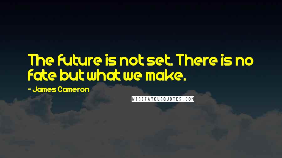 James Cameron Quotes: The future is not set. There is no fate but what we make.
