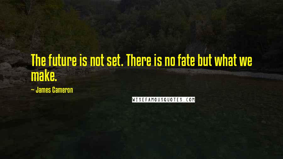 James Cameron Quotes: The future is not set. There is no fate but what we make.