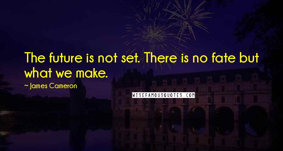 James Cameron Quotes: The future is not set. There is no fate but what we make.