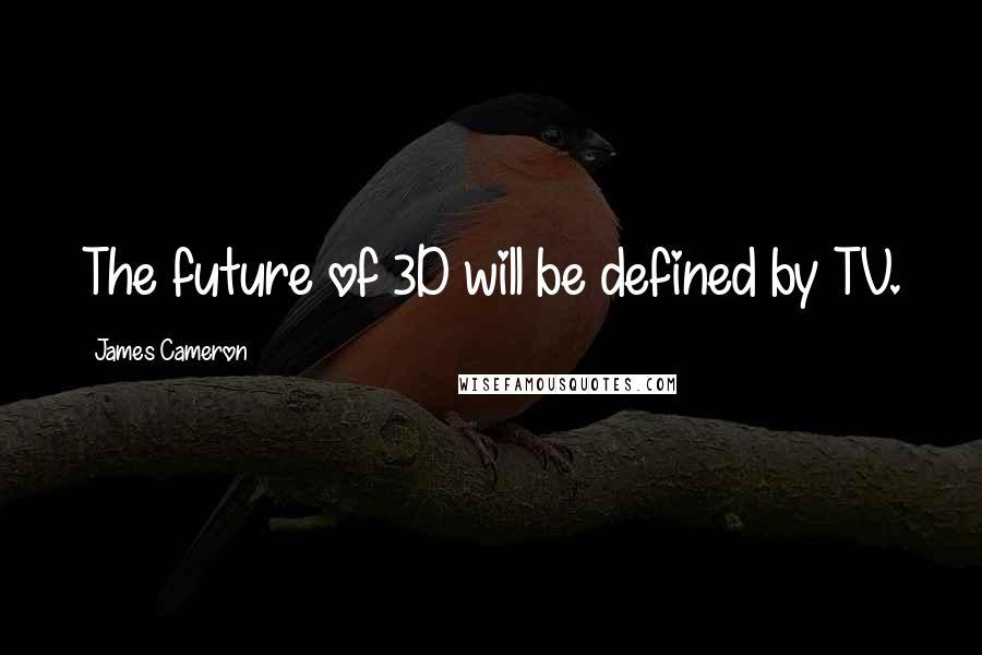 James Cameron Quotes: The future of 3D will be defined by TV.