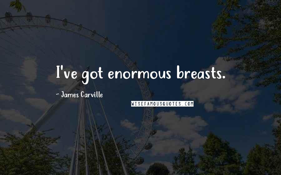 James Carville Quotes: I've got enormous breasts.