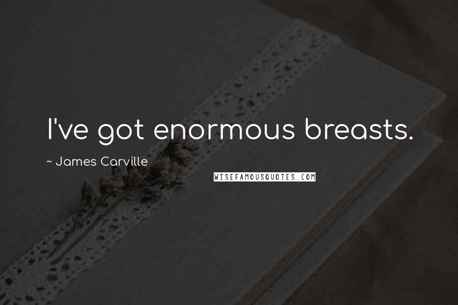 James Carville Quotes: I've got enormous breasts.