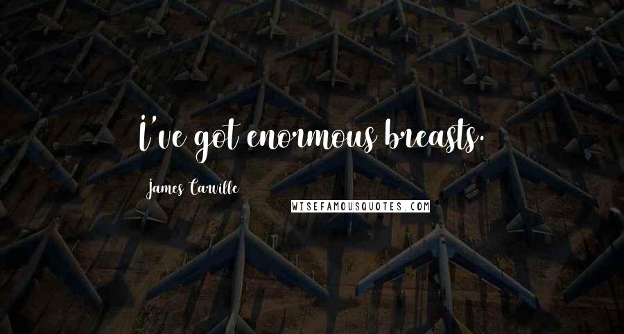 James Carville Quotes: I've got enormous breasts.