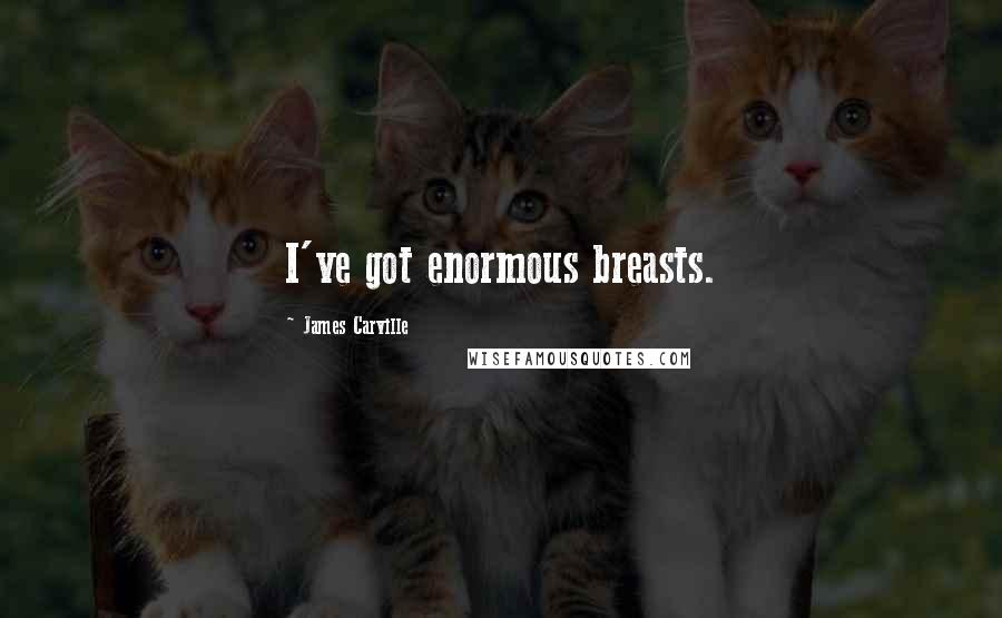 James Carville Quotes: I've got enormous breasts.