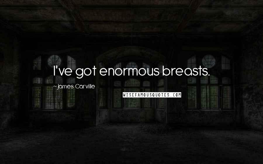 James Carville Quotes: I've got enormous breasts.