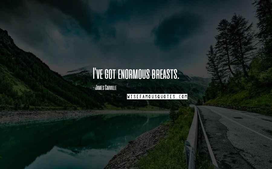 James Carville Quotes: I've got enormous breasts.