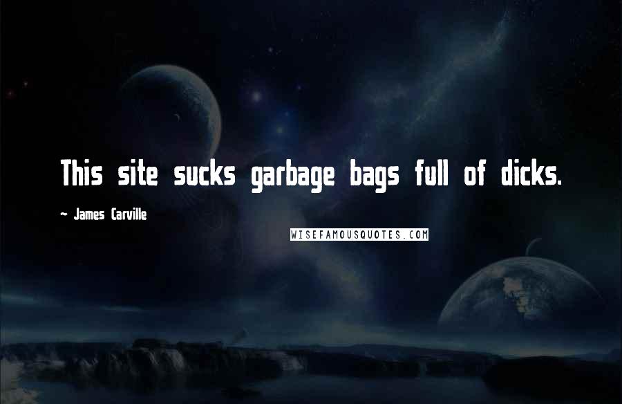 James Carville Quotes: This site sucks garbage bags full of dicks.