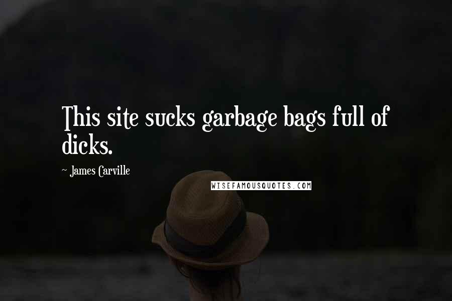 James Carville Quotes: This site sucks garbage bags full of dicks.