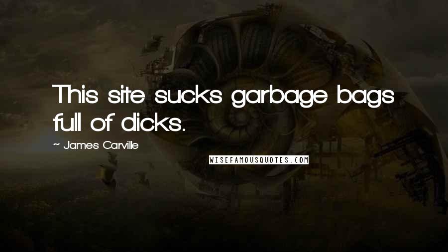 James Carville Quotes: This site sucks garbage bags full of dicks.