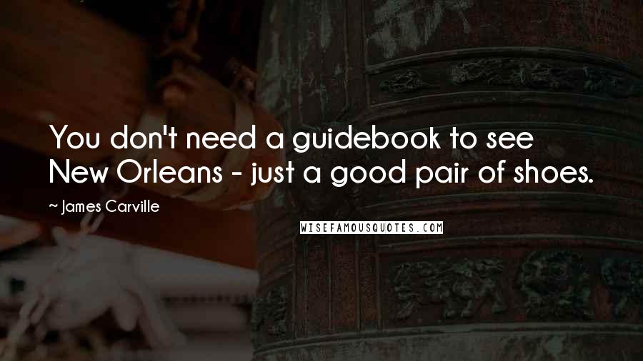 James Carville Quotes: You don't need a guidebook to see New Orleans - just a good pair of shoes.