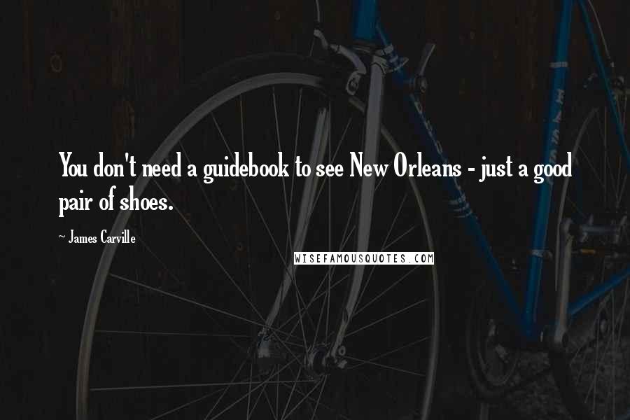 James Carville Quotes: You don't need a guidebook to see New Orleans - just a good pair of shoes.