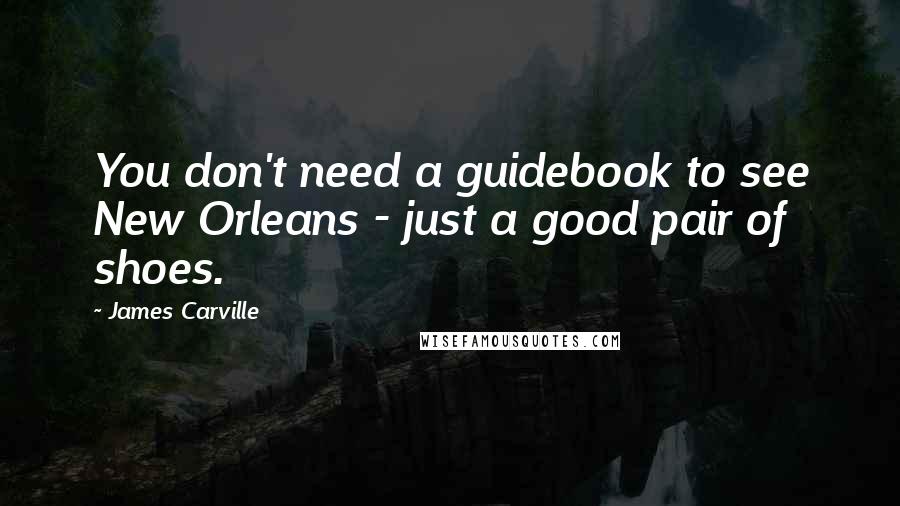 James Carville Quotes: You don't need a guidebook to see New Orleans - just a good pair of shoes.