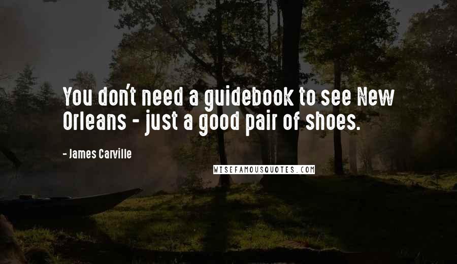James Carville Quotes: You don't need a guidebook to see New Orleans - just a good pair of shoes.