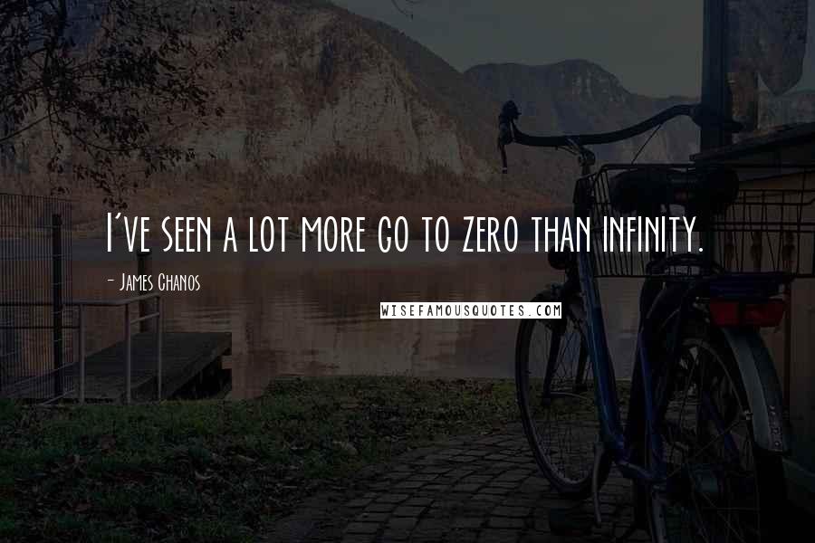 James Chanos Quotes: I've seen a lot more go to zero than infinity.