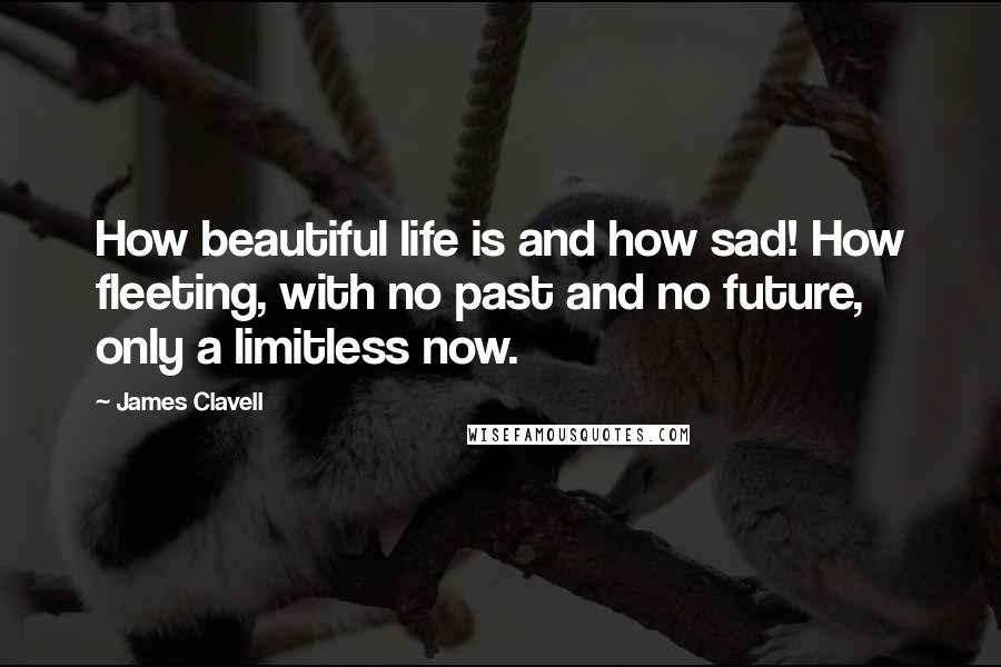 James Clavell Quotes: How beautiful life is and how sad! How fleeting, with no past and no future, only a limitless now.