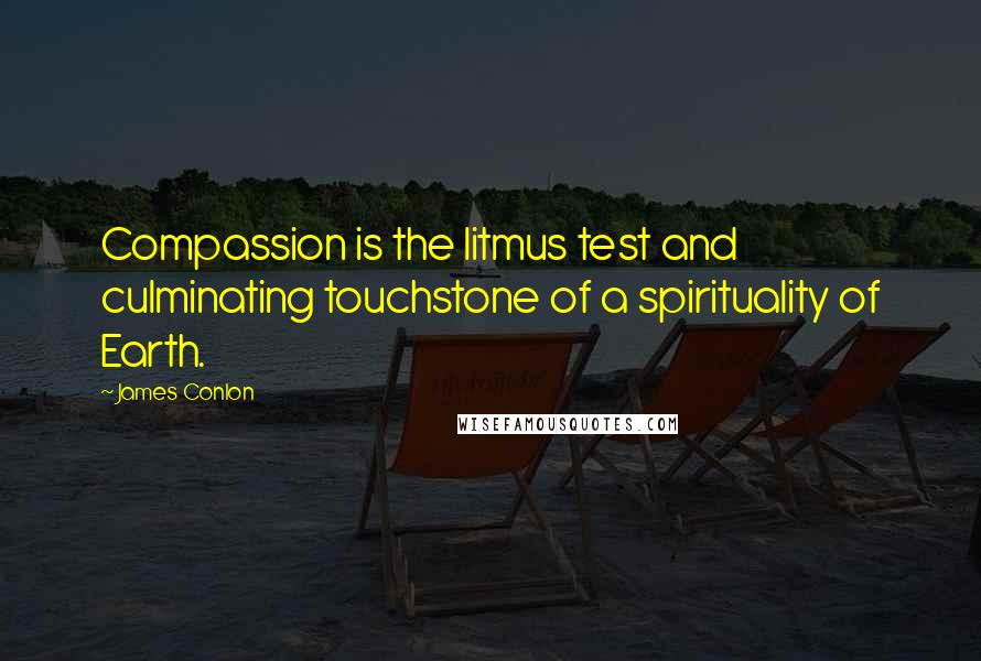 James Conlon Quotes: Compassion is the litmus test and culminating touchstone of a spirituality of Earth.
