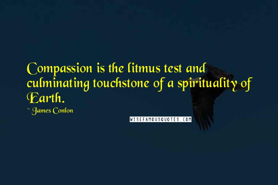 James Conlon Quotes: Compassion is the litmus test and culminating touchstone of a spirituality of Earth.
