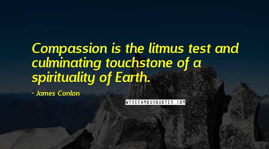 James Conlon Quotes: Compassion is the litmus test and culminating touchstone of a spirituality of Earth.