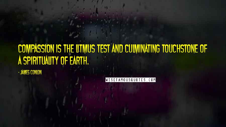 James Conlon Quotes: Compassion is the litmus test and culminating touchstone of a spirituality of Earth.