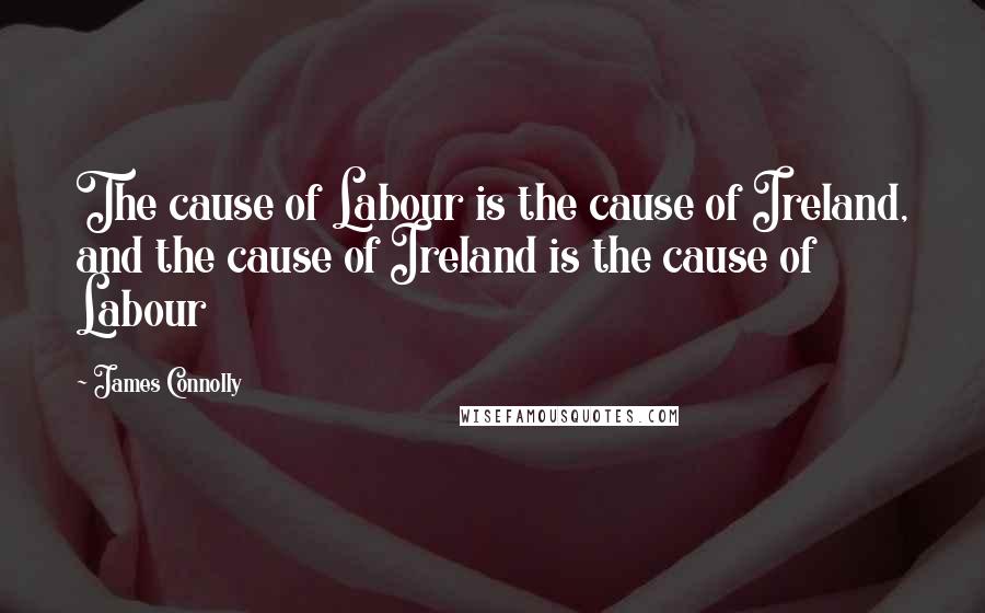 James Connolly Quotes: The cause of Labour is the cause of Ireland, and the cause of Ireland is the cause of Labour