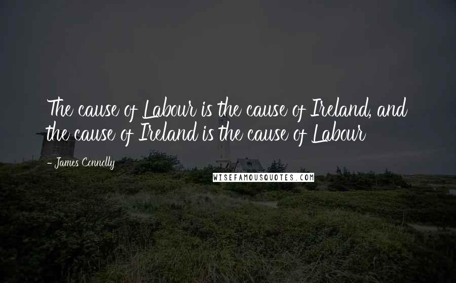 James Connolly Quotes: The cause of Labour is the cause of Ireland, and the cause of Ireland is the cause of Labour