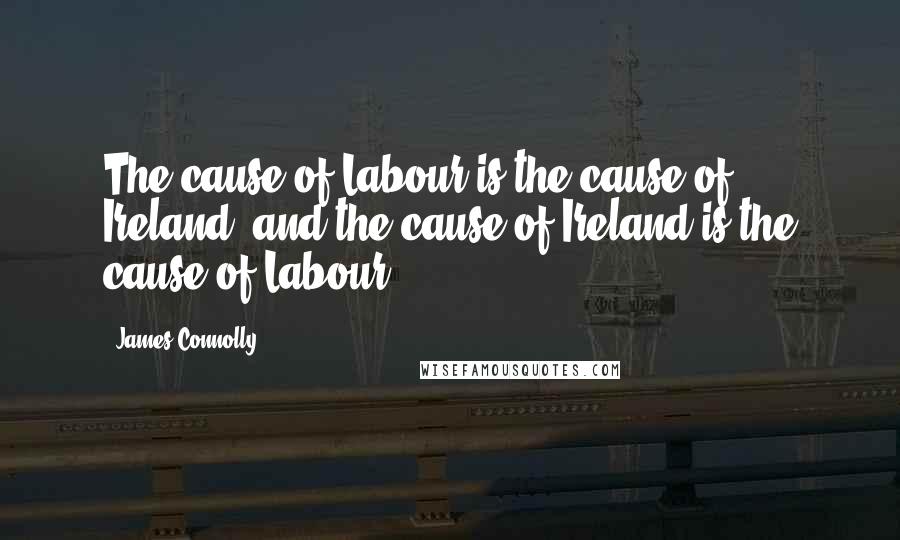 James Connolly Quotes: The cause of Labour is the cause of Ireland, and the cause of Ireland is the cause of Labour