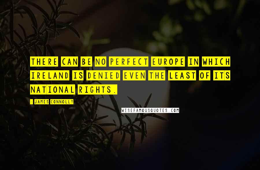 James Connolly Quotes: There can be no perfect Europe in which Ireland is denied even the least of its national rights.