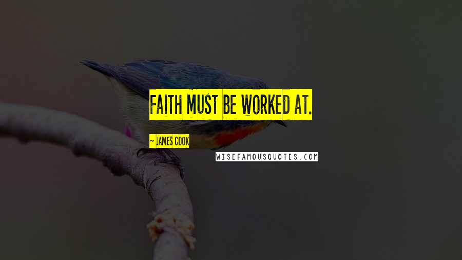 James Cook Quotes: Faith must be worked at.