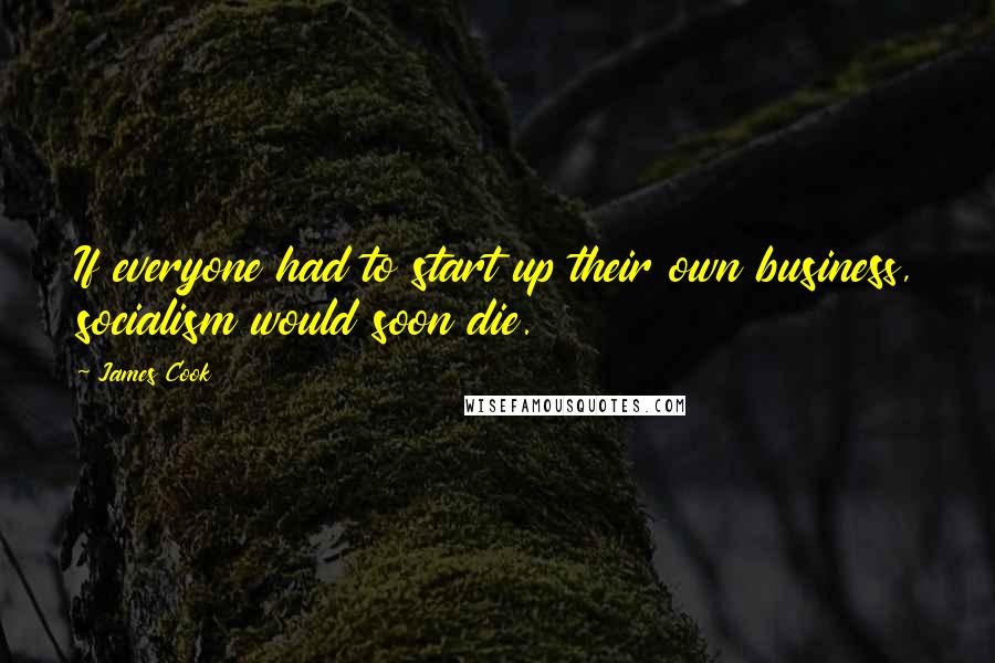 James Cook Quotes: If everyone had to start up their own business, socialism would soon die.