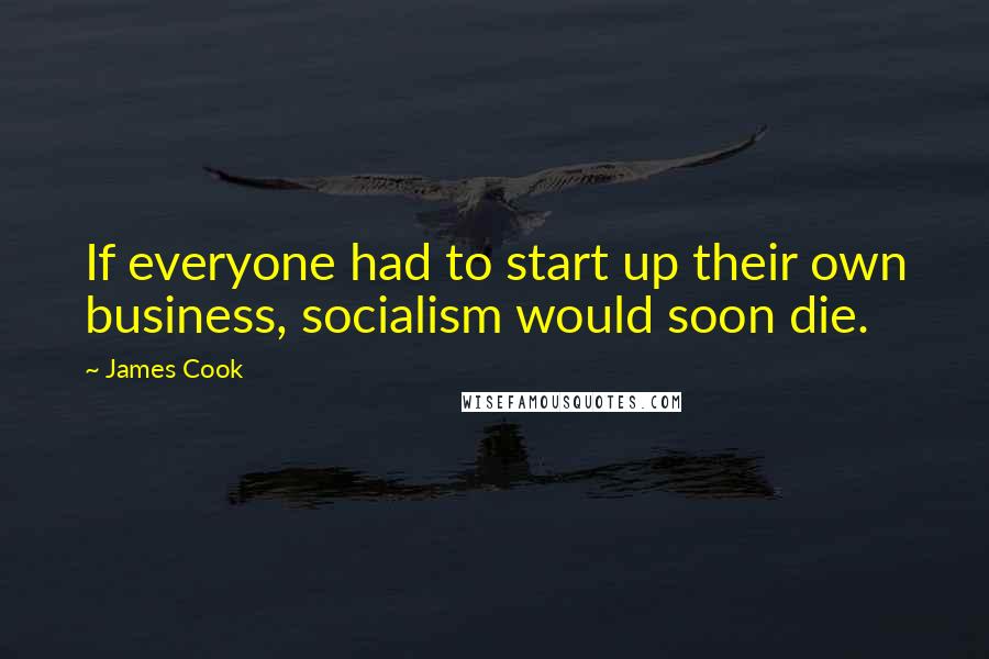 James Cook Quotes: If everyone had to start up their own business, socialism would soon die.