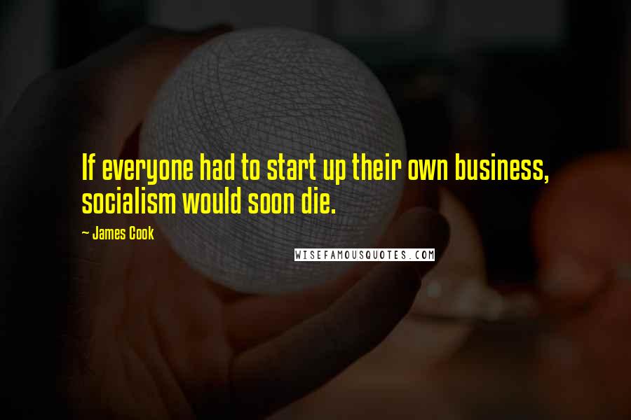 James Cook Quotes: If everyone had to start up their own business, socialism would soon die.